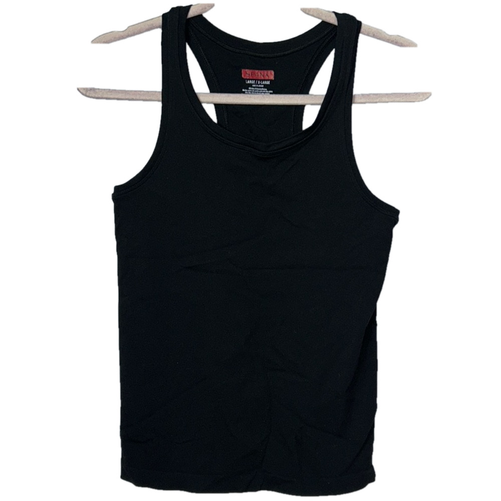 Spanx Black Ribbed Tank Top
